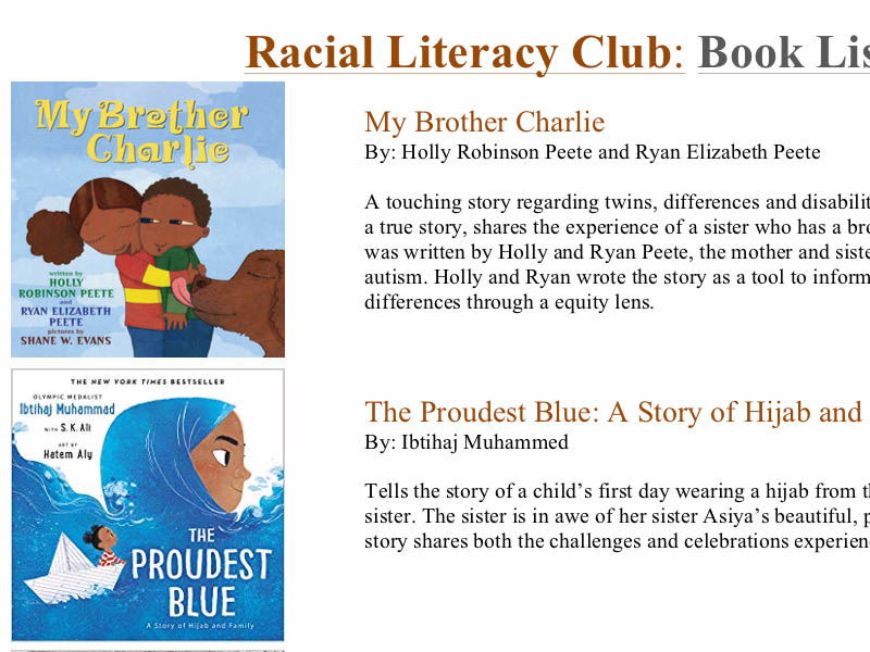 Nov 2019 Booklist pic